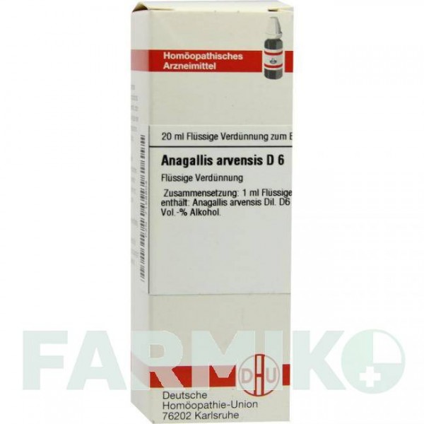 АНАГАЛЛИС АРВЕНСИС (ANAGALLIS ARVENSIS) D 6 раствор 20 мл - Гомеопатия DHU
