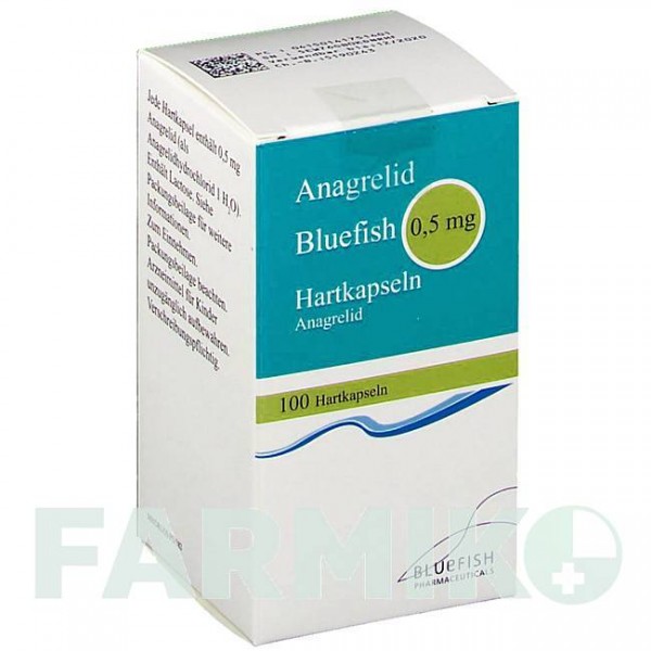 АНАГРЕЛИД (ANAGRELID) 0,5 мг капсулы 100 шт - Анагрелид BLUEFISH