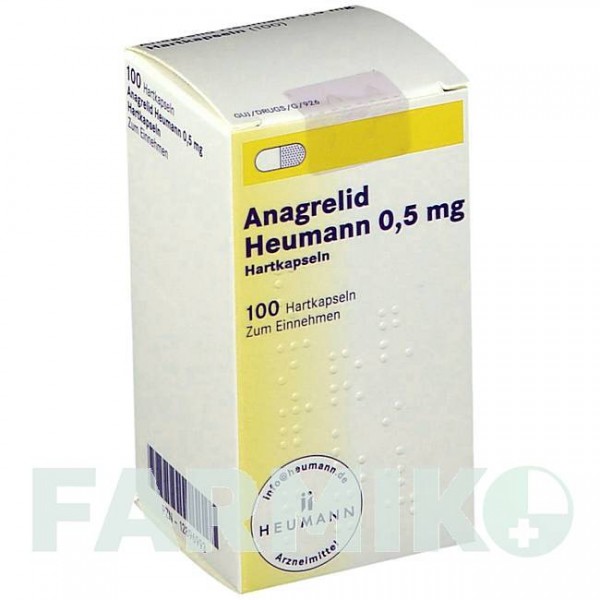 АНАГРЕЛІД (ANAGRELID) 0,5 мг капсули 100 шт - Анагрелід HEUMANN PHARMA