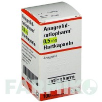 АНАГРЕЛИД (ANAGRELID) 0,5 мг капсулы 100 шт - Анагрелид RATIOPHARM