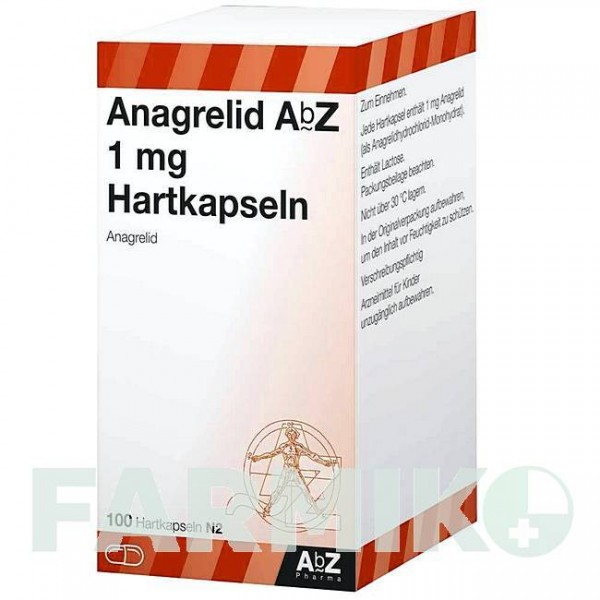 АНАГРЕЛИД (ANAGRELID) 1 мг капсулы 100 шт - Анагрелид ABZ PHARMA