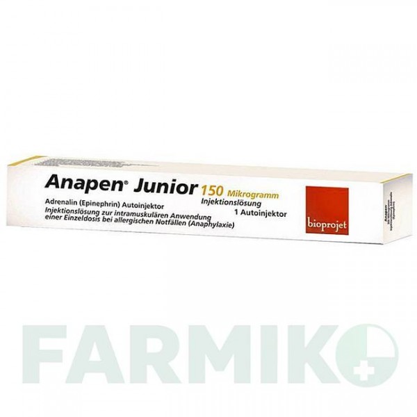 АНАПЕН (ANAPEN) 150 мкг раствор 1 шт - Эпинефрин BIOPROJET