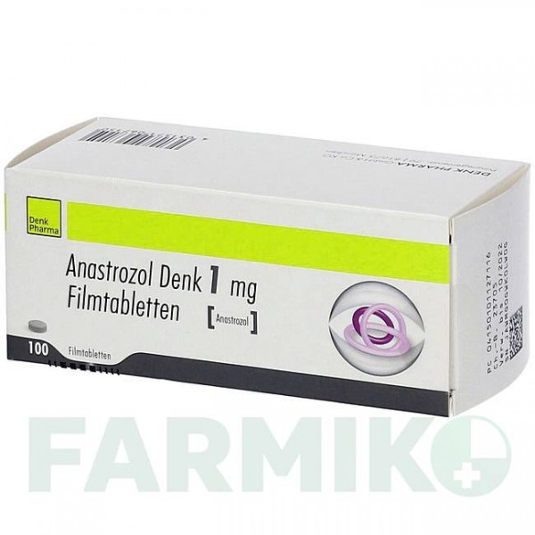 АНАСТРОЗОЛ (ANASTROZOL) 1 мг таблетки 100 шт - Анастрозол DENK PHARMA