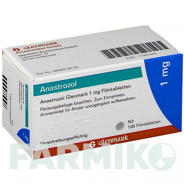АНАСТРОЗОЛ (ANASTROZOL) 1 мг таблетки 100 шт - Анастрозол GLENMARK