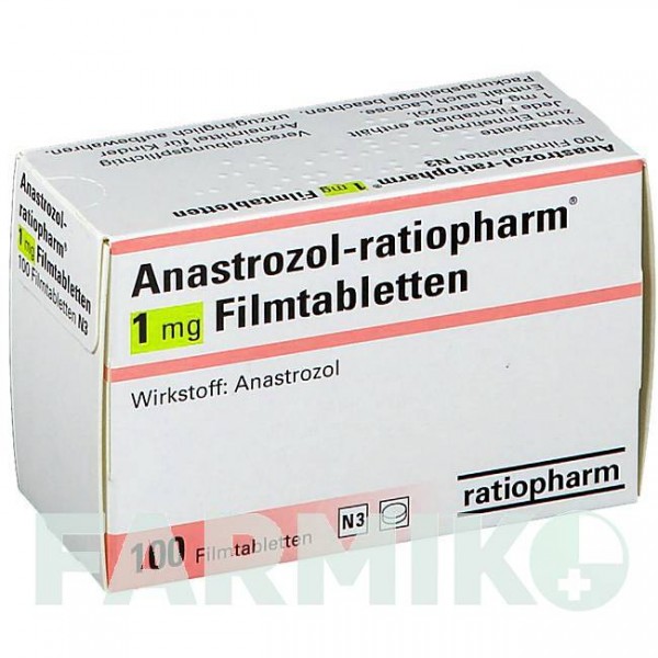 АНАСТРОЗОЛ (ANASTROZOL) 1 мг таблетки 100 шт - Анастрозол RATIOPHARM