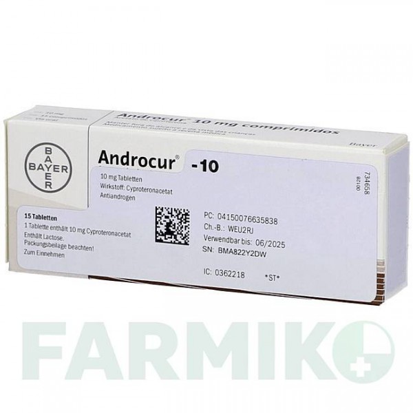 АНДРОКУР (ANDROCUR) 10 таблетки 15 шт - Ципротерон EMRA-MED
