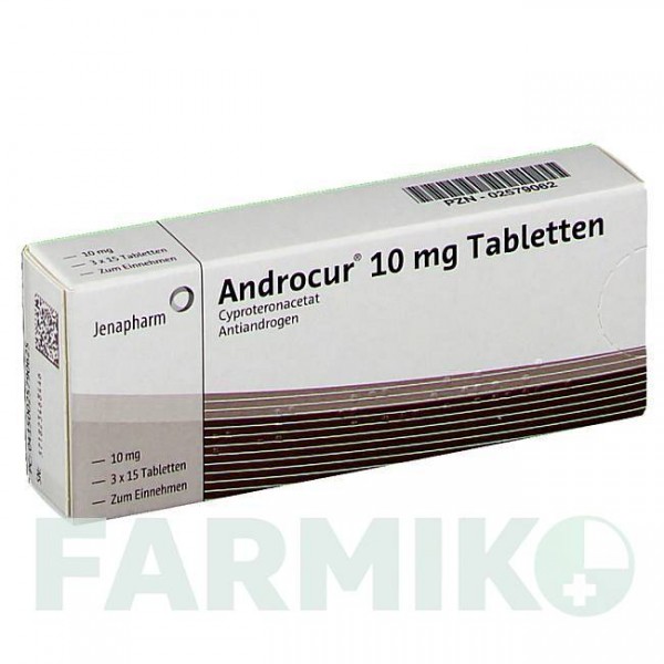 АНДРОКУР (ANDROCUR) 10 таблетки 3x15 шт - Ципротерон JENAPHARM
