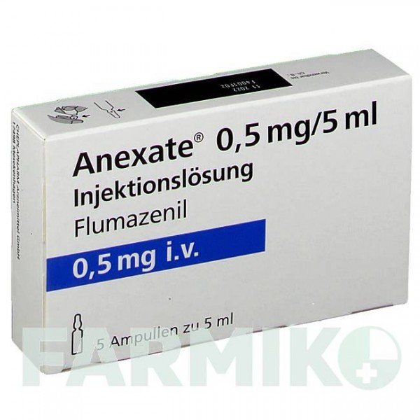 АНЕКСАТ (ANEXATE) 0,5 мг/5 мл раствор 5x5 мл - Флумазенил CHEPLAPHARM