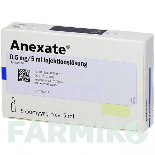 АНЕКСАТ (ANEXATE) 0,5 мг/5 мл раствор 5x5 мл - Флумазенил EMRA-MED