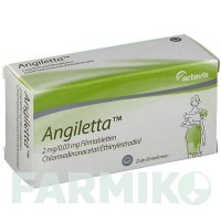 АНГІЛЕТТА (ANGILETTA) 2 мг/0,03 мг таблетки 4x21 шт - Хлормадинон, Етинілестрадіол PUREN PHARMA