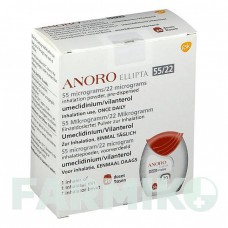 АНОРО ЕЛЛІПТА (ANORO ELLIPTA) 55 мкг/22 мкг 30 доз порошок 1 шт - Вілантерол, Умеклідинію бромід GLAXOSMITHKLINE