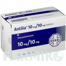 АНТИЛІЯ (ANTILIA) 10 мг/10 мг таблетки 100 шт - Розувастатин, Езетиміб HEXAL