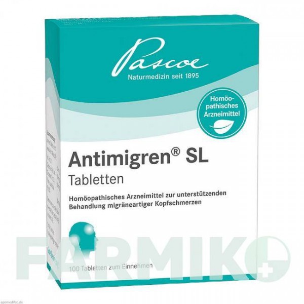 АНТИМИГРЕН (ANTIMIGREN) таблетки 100 шт - Гомеопатия PASCOE