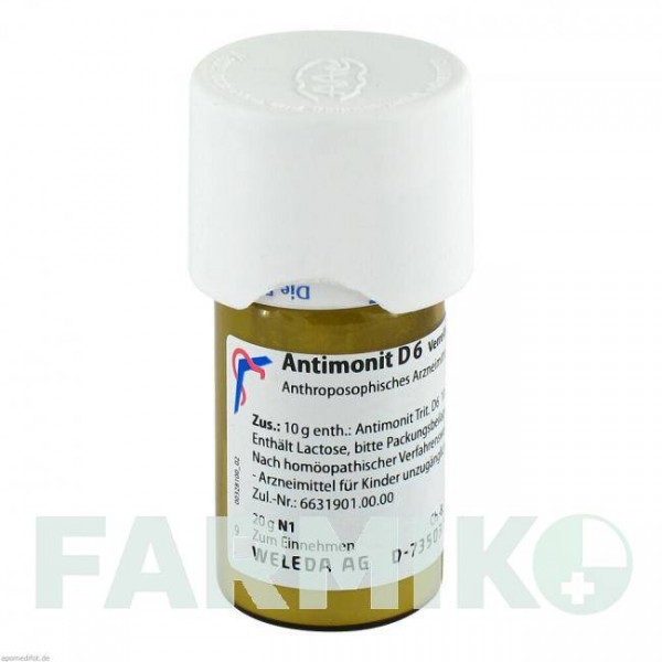 АНТИМОНИТ (ANTIMONIT) D 6 тритурация 20 г - Гомеопатия WELEDA
