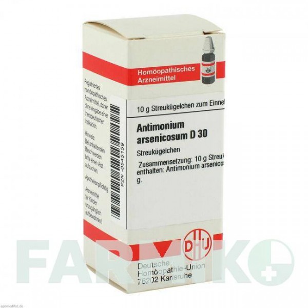 АНТИМОНІУМ АРСЕНІКОЗУМ (ANTIMONIUM ARSENICOSUM) D 30 глобули 10 г - Гомеопатія DHU