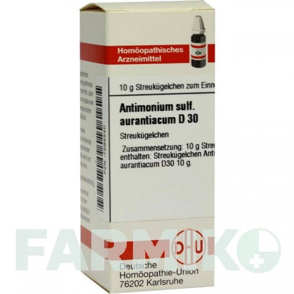 АНТИМОНИУМ СУЛЬФУРАТУМ (ANTIMONIUM SULFURATUM) D 30 глобули 10 г - Гомеопатия DHU