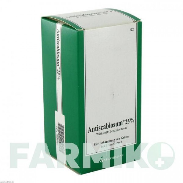 АНТИСКАБИОЗУМ (ANTISCABIOSUM) 25% эмульсия 200 г - Бензилбензоат STRATHMANN