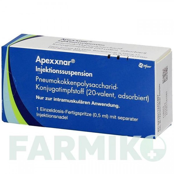 АПЕКСНАР (APEXXNAR) суспензия 10 шт - Пневмококковый антиген PFIZER