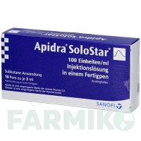 ЕПАЙДРА (APIDRA) 100 ОД/мл розчин 10x3 мл - Інсулін глулізин AXICORP PHARMA