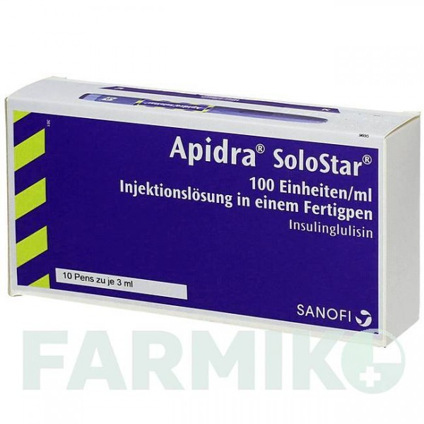ЭПАЙДРА (APIDRA) 100 ЕД/мл раствор 10x3 мл - Инсулин глулизин CC PHARMA