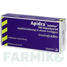 ЭПАЙДРА (APIDRA) 100 ЕД/мл шприци 9x3 мл - Инсулин глулизин DOCPHARM