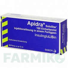 ЭПАЙДРА (APIDRA) 100 ЕД/мл шприци 10x3 мл - Инсулин глулизин DOCPHARM
