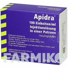 ЭПАЙДРА (APIDRA) 100 ЕД/мл картриджи 10x3 мл - Инсулин глулизин KOHLPHARMA