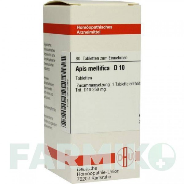 АПИС МЕЛЛИФИКА (APIS MELLIFICA) D 10 таблетки 80 шт - Гомеопатия DHU