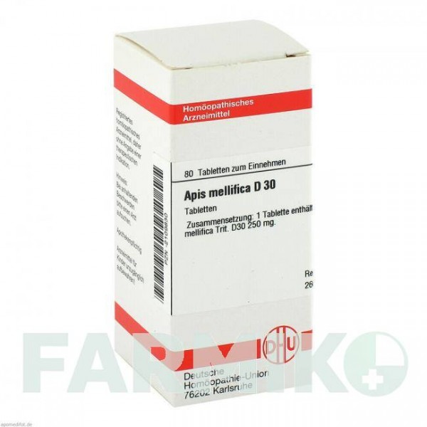 АПИС МЕЛЛИФИКА (APIS MELLIFICA) D 30 таблетки 80 шт - Гомеопатия DHU