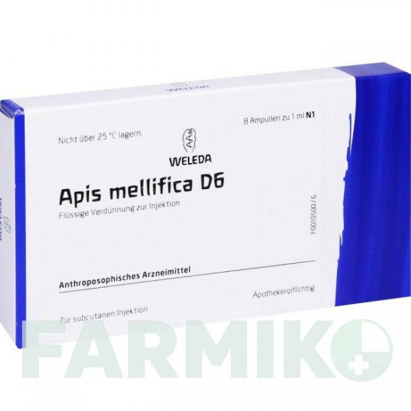 АПИС МЕЛЛИФИКА (APIS MELLIFICA) D 6 ампулы 8 шт - Гомеопатия WELEDA