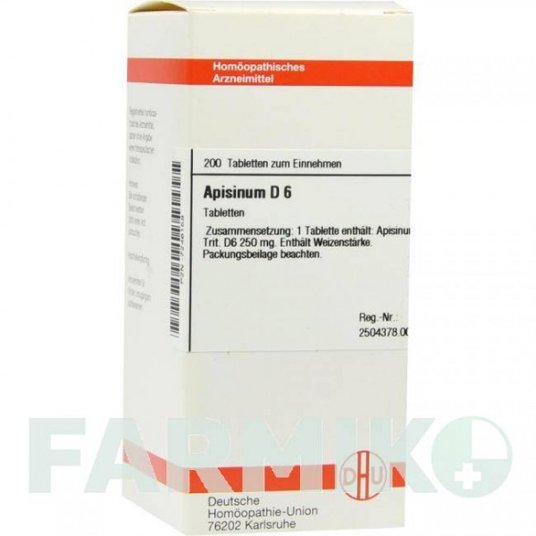 АПИЗИНУМ (APISINUM) D 6 таблетки 200 шт - Гомеопатия DHU
