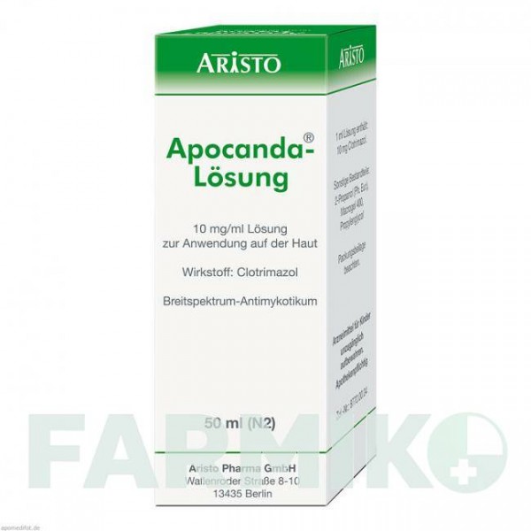 АПОКАНДА (APOCANDA) раствор 50 мл - Клотримазол ARISTO PHARMA