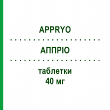 АППРІО (APPRYO) 40 мг таблетки 14 шт - Пантопразол KRKA FARMACEUTICI