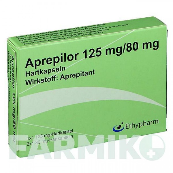 АПРЕПИЛОР (APREPILOR) 125 мг/80 мг капсулы 3 шт - Апрепитант ETHYPHARM