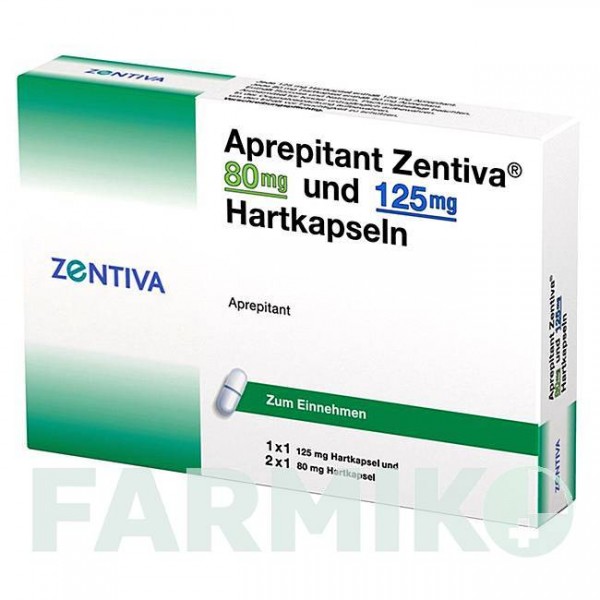 АПРЕПИТАНТ (APREPITANT) 80 мг 125 мг капсулы 3 шт - Апрепитант ZENTIVA