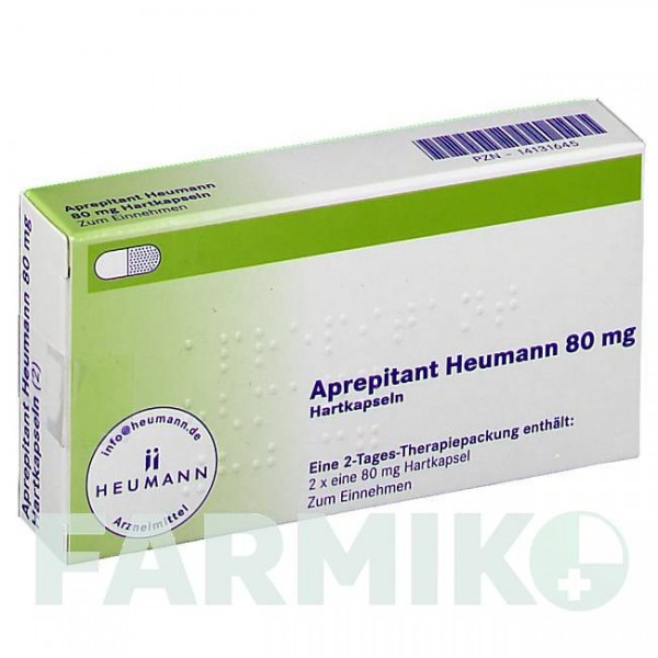 АПРЕПИТАНТ (APREPITANT) 80 мг капсулы 2 шт - Апрепитант HEUMANN PHARMA