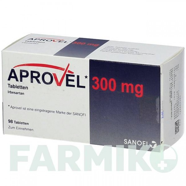 АПРОВЕЛЬ (APROVEL) 300 мг таблетки 98 шт - Ірбесартан KOHLPHARMA