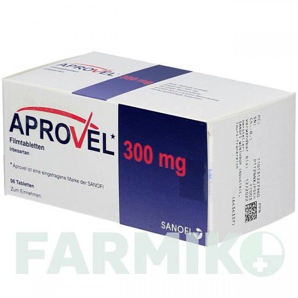 АПРОВЕЛЬ (APROVEL) 300 мг таблетки 98 шт - Ирбесартан KOHLPHARMA