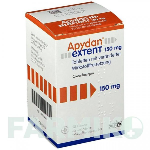 АПИДАН (APYDAN) 150 мг таблетки 50 шт - Окскарбазепин DESITIN