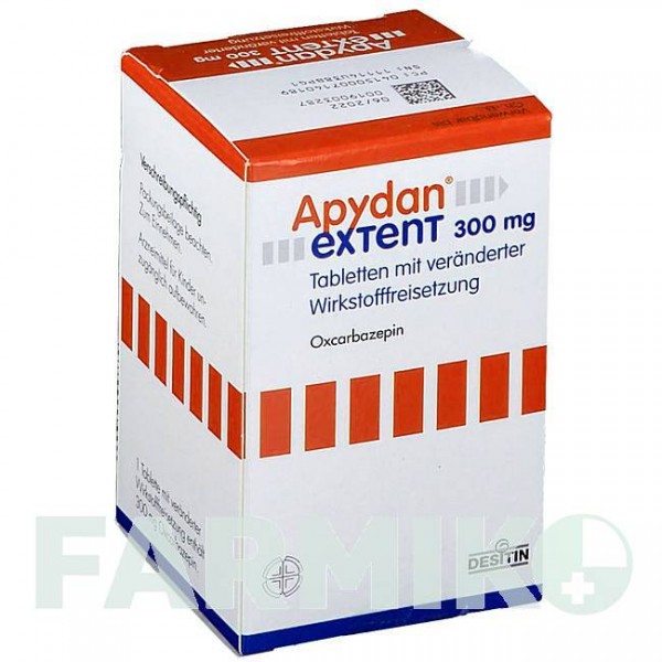 АПИДАН (APYDAN) 300 мг таблетки 50 шт - Окскарбазепин DESITIN