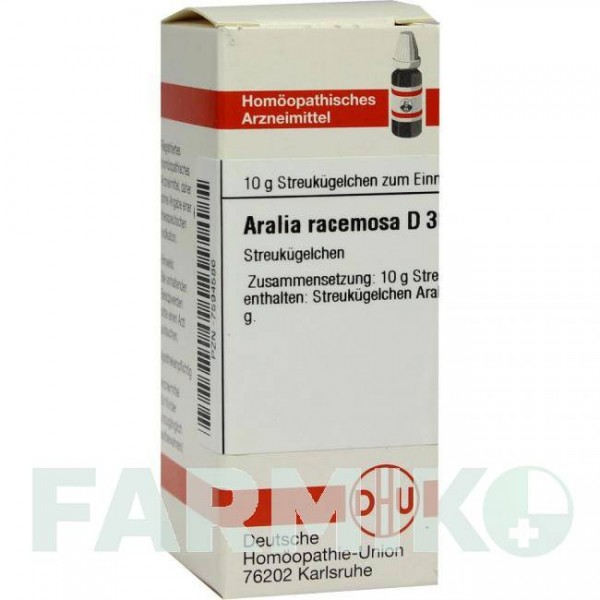 АРАЛИА РАЦЕМОЗА (ARALIA RACEMOSA) D 30 глобули 10 г - Гомеопатия DHU