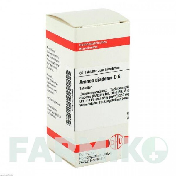 АРАНЕА ДИАДЕМА (ARANEA DIADEMA) D 6 таблетки 80 шт - Гомеопатия DHU