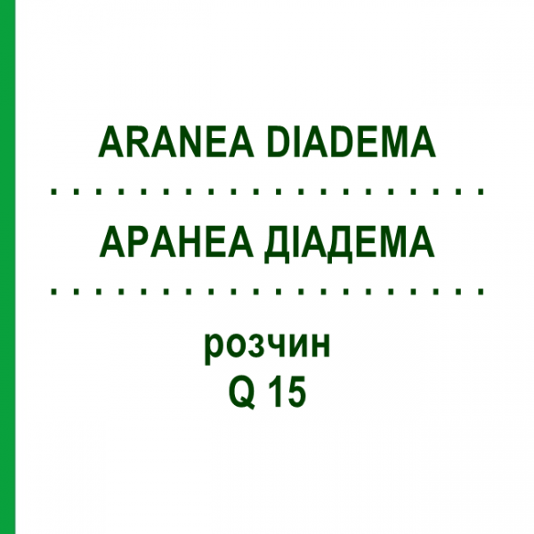АРАНЕА ДИАДЕМА (ARANEA DIADEMA) Q 15 раствор 15 мл - Гомеопатия GUDJONS