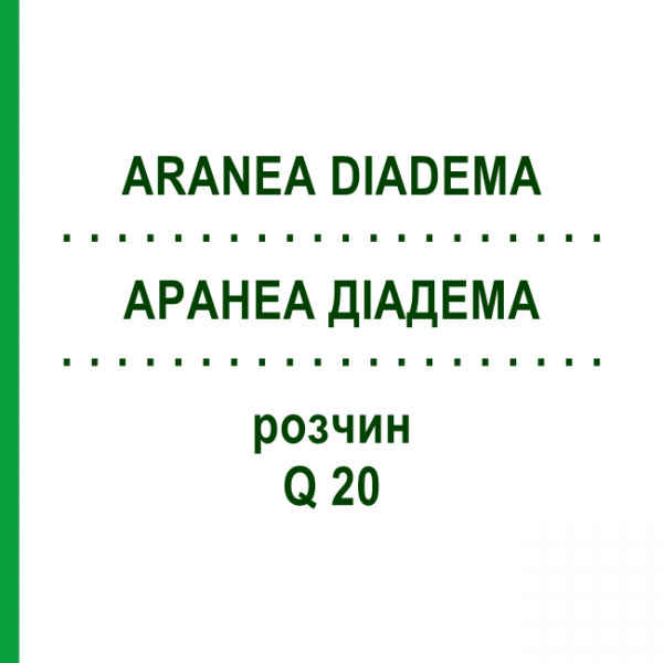 АРАНЕА ДИАДЕМА (ARANEA DIADEMA) Q 20 раствор 15 мл - Гомеопатия GUDJONS