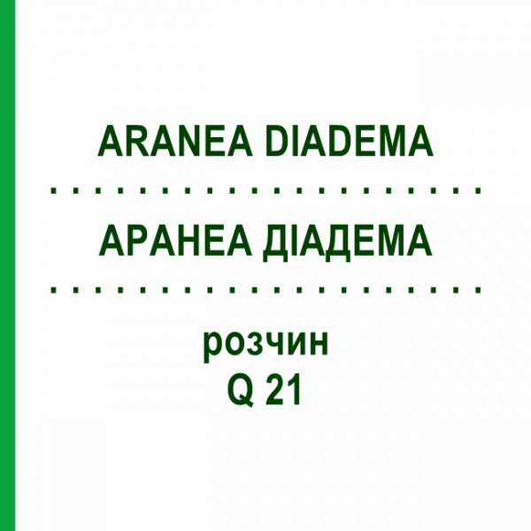 АРАНЕА ДИАДЕМА (ARANEA DIADEMA) Q 21 раствор 15 мл - Гомеопатия GUDJONS
