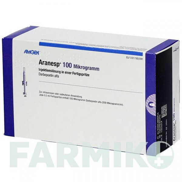 АРАНЕСП (ARANESP) 100 мкг шприци 4 шт - Дарбепоэтин альфа AMGEN