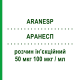АРАНЕСП (ARANESP) 50 мкг 100 мкг/мл раствор инъекционный 0,5 мл - Дарбепоэтин альфа AMGEN