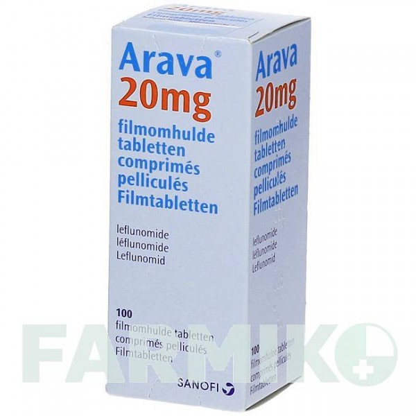 АРАВА (ARAVA) 20 мг таблетки 100 шт - Лефлуномід ACA MULLER-ADAG PHARMA