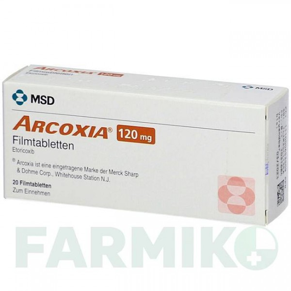 АРКОКСІЯ (ARCOXIA) 120 мг таблетки 20 шт - Еторикоксиб KOHLPHARMA