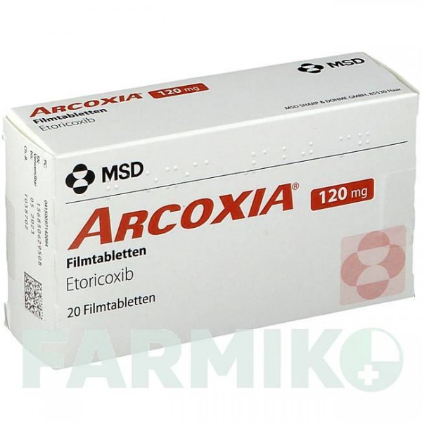 АРКОКСИА (ARCOXIA) 120 мг таблетки 20 шт - Эторикоксиб ORGANON